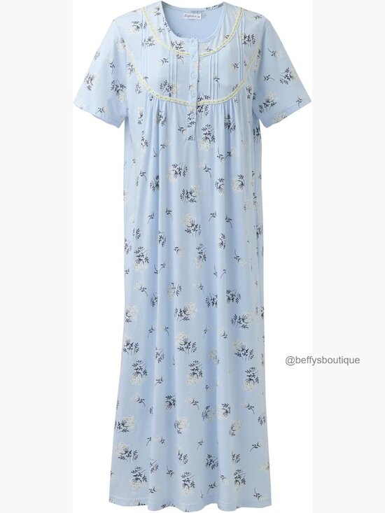 Other - Women's 100% Cotton Lightweight Short Sleeve Nightgown Loungewear